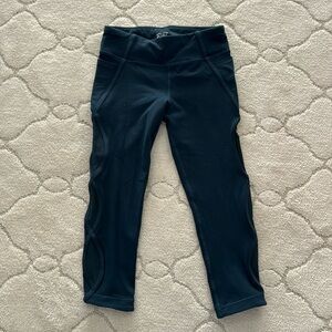 Athleta Girl dark turquoise leggings --size M8/10